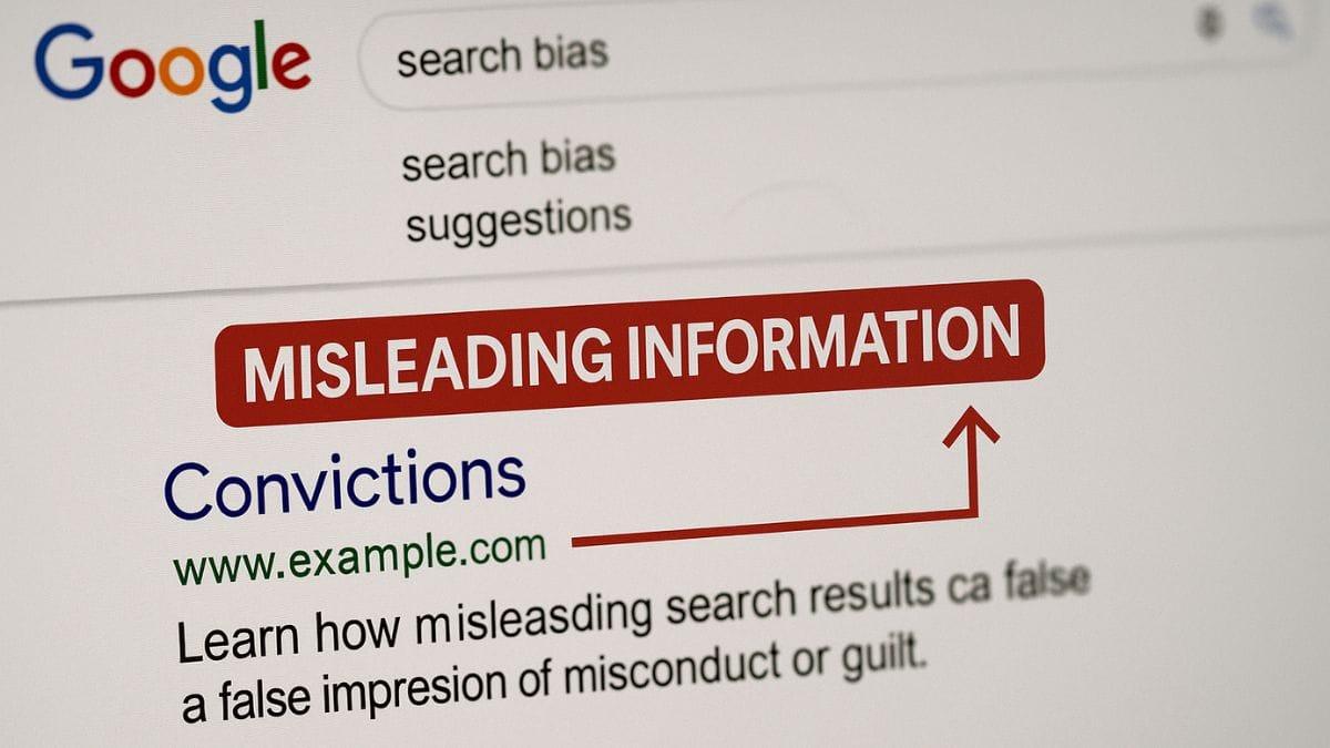 Illustration of how search engines can create misleading impressions – case of “Avin International convictions